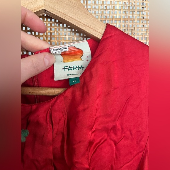 Farm Rio Red One Shoulder Maxi Cutout Dress Resortwear - Picture 12 of 15